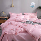 elvesmall Kawaii Cute Pink Pig Duvet Cover Children Girls Cartoon Bedding Set Twin Full Queen Comforter Cover Bedroom Decoration Gifts