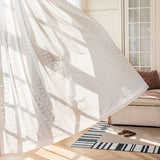 elvesmall 1PC White Lace FLoral Geometric Sheer Curtain for Living Room Window Drape Princess Bedroom Wedding Study#E