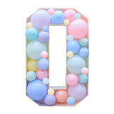 elvesmall 95cm Giant Number Mosaic Balloon Frame 0-9 Balloon Filling Box Kids Birthday Wedding Party Decoration Anniversary Decor