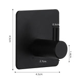 elvesmall Adhesive Wall Hooks Mounted Door Key Cloth Coat Bathroom Robe Hanger Kitchen Hardware Rack Shelf Bag Hook Organizer For Hanging