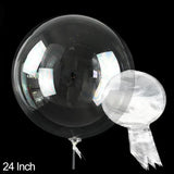 elvesmall 10pcs 10-24inch Transparent Bobo Bubble Balloon Clear Inflatable Air Helium Globos Wedding Birthday Party Decoration Baby Shower