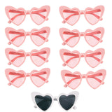 elvesmall Heart Shaped Sunglasses for Women Retro Cat Eye Sunglasses Wedding Engagement Decoration Shopping Traveling Party Accessories