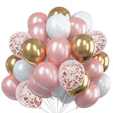 elvesmall 10inch Gold Confetti Metallic Balloons Macaroon Latex Ballon Baby Shower Globos Adult Anniversary Wedding Birthday Party Decor