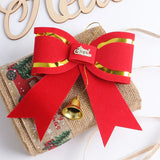 elvesmall Christmas Bow Red Velvet Bow Christmas Tree Toppers Ornament Large Wreath Bows Door Wall Decor New Year Xmas Party Decoration