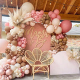 elvesmall Pink Metallic Balloon Garland Arch Kit Wedding Birthday Party Decoration Kids Globos Rose Gold Confetti Latex Ballon Baby Shower