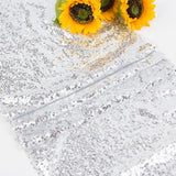 elvesmall  Sparkly Rose Gold Event Party Supplies Fabric Sequin Table Runner Decorations for Holiday Wedding Birthday Christmas Cloth Decor