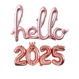 elvesmall 1set Linking Gold Silver 2025 Balloons Aluminum Foil Balloons For New Year Festival Party Anniversary Party Wedding Party Decora
