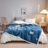 elvesmall  New Milk Velvet Autumn Winter Blanket for Bed Thick Flannel Weighted Blankets Soft Comfortable Warm Plush Blankets for Bed Sofa