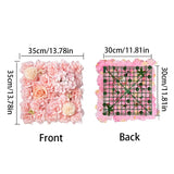 elvesmall Artificial Silk Flowers Wall Panels 3D Rose Flower Art Wall Backdrop DIY Wedding Party Bridal Shower Background Home Decoration