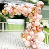 elvesmall Tender Pink Gold Balloon Garland Arch Kit Wedding Birthday Party Decoration Adult Kids Baby Shower Decor Ballon Wedding Supplies