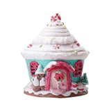 elvesmall Christmas Luminous Castle Christmas Tree Decoration Ornaments Soft Clay Cute Macaron Accessories Xmas Holiday Supplies