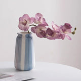 elvesmall  Hand-painted Blue simple ins Style Ceramic vase Dried Flower Flower vase Living Room Home Decoration Room Decoration