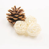 elvesmall 10PCS 3/4/5CM Round Shape Mutil Colors Rattan Ball Sepak Takraw For Christmas Birthday Party & Home Wedding Party Decoration