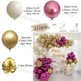 elvesmall Chrome Balloons Garland Arch Kit Disco Party Decoration with Metallic Purple Green Red Hot Pink Blue and Foil Disco Ball Balloon