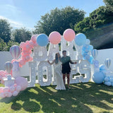 elvesmall Baby Shower Decor Balloons Garland Pastel Pink Blue Silver Balloon Arch Kit Kids Birthday Party Gender Reveal Decoration Globos