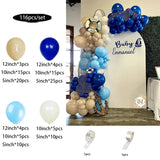 elvesmall Dusty Blue White Balloon Garland Kit Pastel Light Arch Wedding Birthday Party Baby Shower Baptism Christening Party Decorations