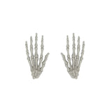 elvesmall 2/12pcs Realistic Human Hand Bone Halloween Haunted House Plastic Skull Skeleton Bone Adult Scary Props Halloween Decoration