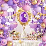 elvesmall Butterfly Pink Purple Balloon Garland Arch Kit Birthday Party Decor Kids Baby Shower Latex Ballon Chain Wedding Party Supplies