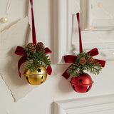 elvesmall Christmas Tree Bell Hanging Pendant Jingle Bell Painted Bells Christmas Tree Door Wall Hanging Bell Decor Christmas Gift