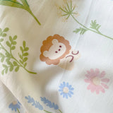 elvesmall Pastoral Girls Flower Bedding Sets, Washed Cotton Bed Linens, Soft Quilt Cover Sheet Set, Simple Bedspread, Home Textiles