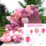 elvesmall Macaron Pink Balloon Garland Arch Kit Wedding Birthday Party Decorations Kids Adult Baby Shower Decor Ballon Wedding Supplies