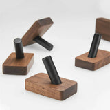 elvesmall New Simple Solid Wood Hook Walnut Hanging Hanger Bathroom Wall Hook Bedroom Coat Storage Rack Home Towel Key Decoration Hook