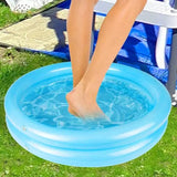 elvesmall Inflatable Foot Bath Footbath Foot Soaking Bath Basin For Swimming Pool To Clean Feet Sturdy Versatile Blue Inflatable Basin