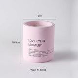 elvesmall Cement Cup Candle Large Scented Candle Matte Glass Nordic Home Decoration Luxury Wedding Living Room Industrial