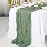 elvesmall 4PCS Crepe Gauze Table Runner Wedding Baby Bride Gift Holiday Party Decoration Table Path Table Cloth Boho Home Decor Mariage