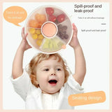 elvesmall Lid Moisture-proof Home Storage Box Rotating Fruit Tray Portable Sealed Dry Fruit Box Children's Snack Box Closet Organizer
