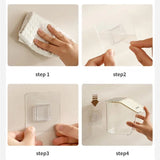 elvesmall Wall Mounted Storage Box Kitchen Storage Basket Transparent Vegetable Storage Box Spice Organizer Wall Mounted Food Container
