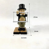 elvesmall  Creative Spoof Paper Holder Statue Cute Funny Decorative Sculpture Resin Figure Butler Shape Tissue Stand Rack Toilet Decoration