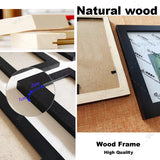 elvesmall 11Pcs Wood Picture Frames For Wall Hanging Photo Frame Wooden Frame For Home Wedding Party Decorations Family Photo Frame Wall