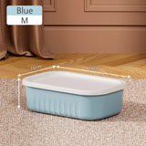 elvesmall Plastic Storage Box with Lid Household Clothes Toys Storage Basket Closet Cabinets Wardrobe Organizer Desktop Sundries Container