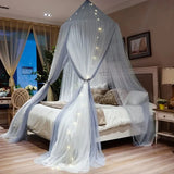 elvesmall Large Space Dome Hanging Mosquito Net Free Install Double Bed Mosquito Net Foldable Princess Style Lace Gauze Bed Curtain