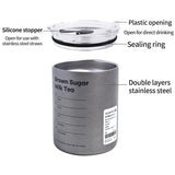 elvesmall  -  12oz 20oz Leak Proof Tumbler with Straw Stainless Steel Water Bottle Straw Cup Coffee Mug Vacuum Flask Double Wall Travel Mug