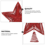 elvesmall 25cm Red Glitter Christmas Tree Topper Iron Star Christmas Decor For Home Xmas Tree Ornaments Navidad New Year 2025 Natal Noel