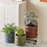 elvesmall  Nordic cement pot simple personality creative literary green plant succulent pot vase home room decoration gardening supplies