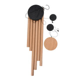 elvesmall Wind Chimes Wood Metal Outdoor Wind Chime Wall Hanging Decor Home Decoration Crafts Garden