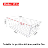 elvesmall Kitchen Closet Shelves Cupboard Hanging Under Shelf Storage Iron Mesh Basket Cabinet Door Organizer Rack Desk Closet Holders