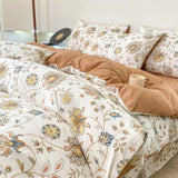 elvesmall Cute Strawberry Duvet Cover Set Floral Style with Flat Sheet Pillowcase No filler Queen Double Girls Boys Home Decor Bed Linens