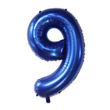 elvesmall 40Inch Dark Blue Number Foil Balloon 0-9 Digital Globos Children Birthday Party Decoration Baby Shower Toy Kids Graduation Gifts