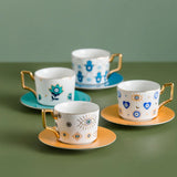 elvesmall  -  Blue Eye Ceramic Coffee cup European Fashion Coffee cup Dish Set Home Afternoon Tea Tea Cup tea cups and saucer sets  coffee cup