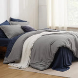 elvesmall  Queen Comforter Set Sage Green, 7 Pieces Soft Comforter for Queen Size Bed with Sheets, Pillowcases & Shams, All Season Boho Bed