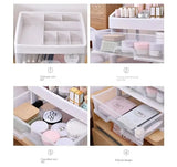 elvesmall Make Up Case Jewelry Container Box Makeup Organizer Drawers Plastic Cosmetic Storage Box Makeup Brush Holder Organizers