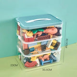elvesmall Children Toy Storage Box Transparent Lego Toy Sorter Building Block Container Jigsaw Puzzle Lego Storage Case Kid Home Organizer