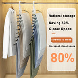elvesmall  Folding Trouser Rack Multifunctional Hanger Clothes Organizer Storage Wardrobe Space Saving Closet Adjustable Pants Hanger