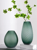 elvesmall  Light Luxury High-end Large Vase Floor Decoration Living Room Flower Arrangement 2023 New High-end Dining Room Glass Decoration