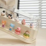elvesmall Figure Storage Box for Figures Acrylic Transparent Ornaments Dust Proof With Lid Boxes Organizer Locker Blind Display Action