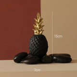 elvesmall Nordic Light Luxury Pineapple Decoration,Golden Fruit Shape Living Room Porch Home Decoration Figurines Gift Wedding Props